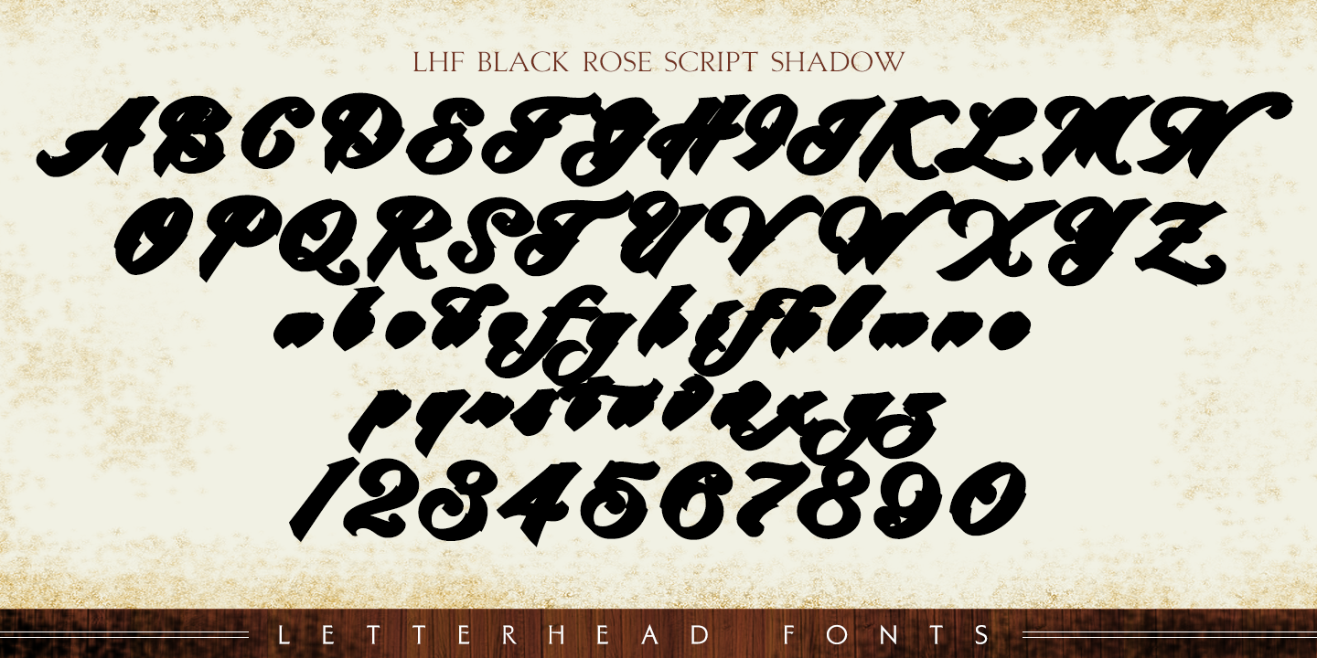 Przykładowa czcionka LHF Black Rose Script #3